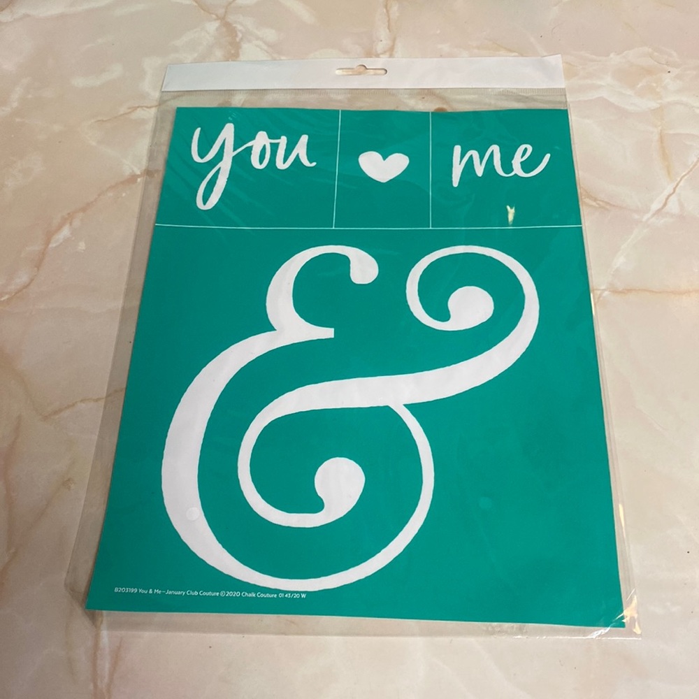 You & Me Chalk Couture Transfer